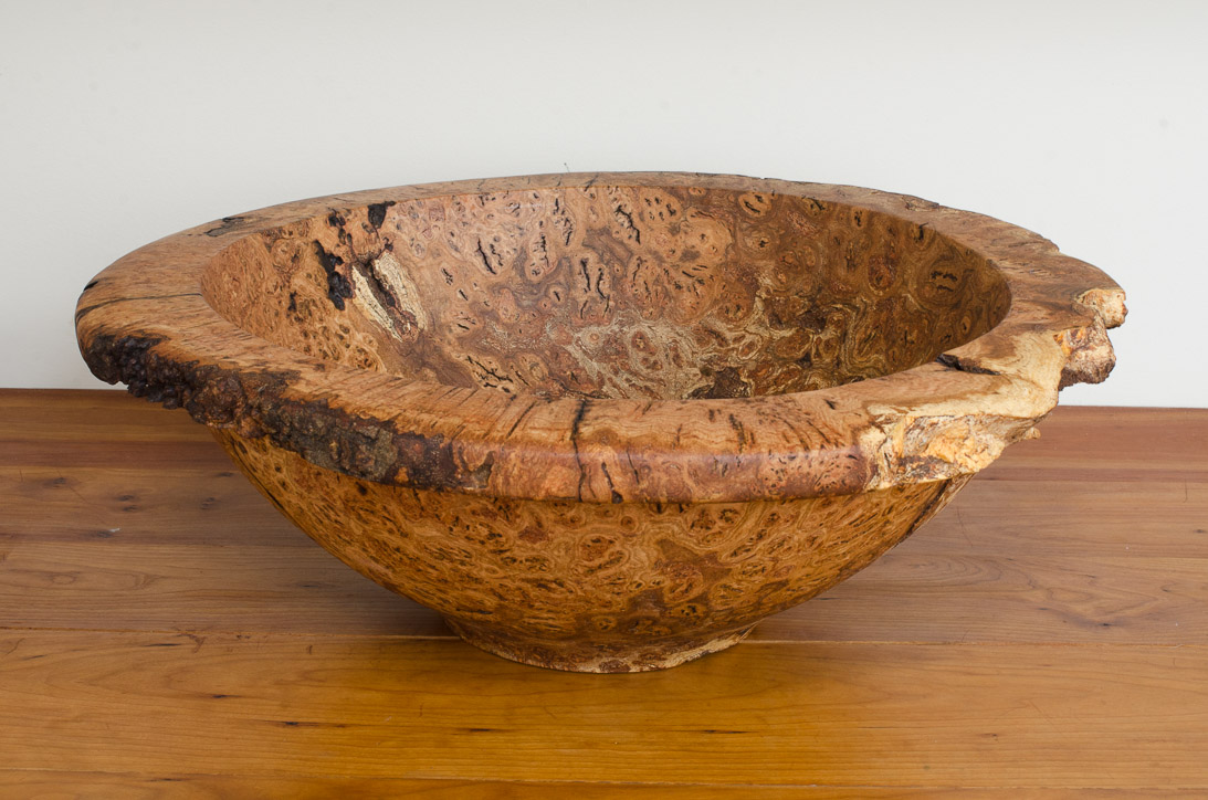 #138 RED OAK BURL BOWL  